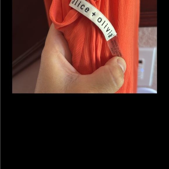 Alice + Olivia Bold Orange Dress Maxi Length Gladiator Braided Straps Size XS - Picture 8 of 8